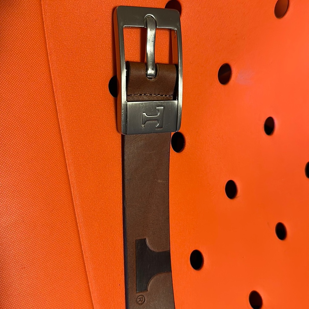 Brown Genuine Leather “Tennessee Volunteers” Etched leather belt